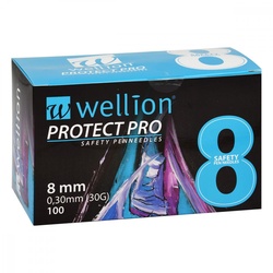 Wellion Protect Pro Safety Pen-needles 30 G 8 mm