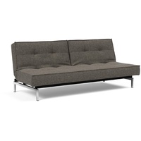 INNOVATION LIVING Schlafsofa Splitback Chrom Stoff Dark Grey