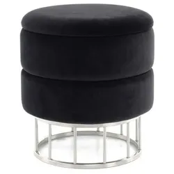 HOCKER Hocker rund in Schwarz