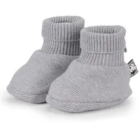 Sterntaler Unisex Baby Gots Strick-schuh, Hellgrau Mel, 15/16 EU