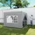 Outsunny Faltpavillon 3 x 3 m inkl. 4 Seitenteile Hellgrau