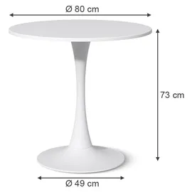Vicco Carl Ø 80 cm weiß