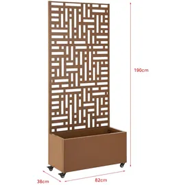 casa.pro Trennwand Bernalda 82 x 38 x 190 cm Braun