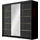 Mirjan24 Schiebetürenschrank Evo VI 200 x 215 x 58 cm Schwarz