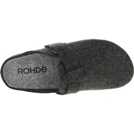 ROHDE Herren Pantoffel aus recyceltem Softfilz Riemen mit Schnalle Rodigo-H 6747, Größe:45 EU, Farbe:Grau - 45