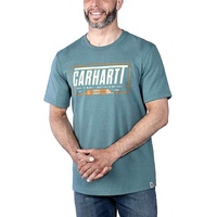 CARHARTT Relaxed Fit Heavyweight Graphic T-Shirt, türkis, Größe M