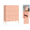 Schubladenschrank Rosa 80x35x101,5 cm Stahl