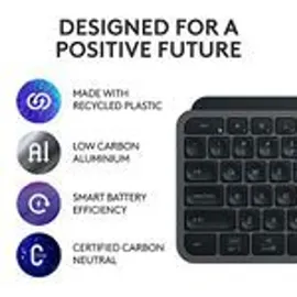 Logitech MX Keys S Graphite - Kabellose Tastatur, US-Layout (Qwerty)