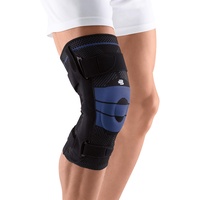 BAUERFEIND - GenuTrain S - Kniebandage - Extra Stabilität um das Knie in der richtigen Position zu halten - Linkes Knie - Größe 1 - Farbe Schwarz