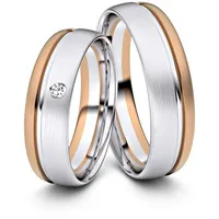 Trauringe Augsburg 585er Weifl-/Rotgold - 4330