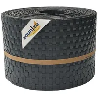 zaunzu Sichtschutz Rattan für Doppelstabmatten UV-beständig Anthrazit 10x 2,55m