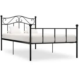 vidaXL Bettgestell 90 x 200 cm Schwarz