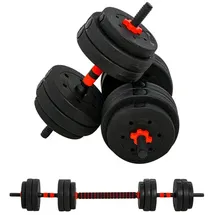Homcom Hantel-Set Verstellbare Kurzhantel 25 kg schwarz