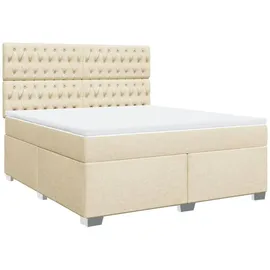 vidaXL Boxspringbett 180 x 200 cm Weiß