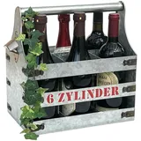 DanDiBo Ambiente Flaschenträger Grau 33 x 33 x 20 cm