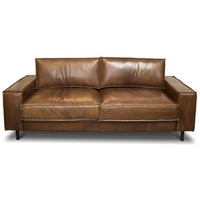 Casa Padrino Loungesofa »Luxus Echtleder Lounge Sofa Vintage Leder Braun - Luxus Wohnzimmer Couch Möbel Büffelleder«