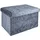 Intirilife Sitzwürfel mit Stauraum 49 x 30 x 30 cm Samt Grau