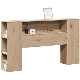 vidaXL Kopfteil mit Stauraum 120 cm Massivholz Kiefer