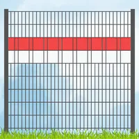 zaun|zu® Sichtschutzstreifen 200 x 5 cm Rot/Weiß Kunststoff