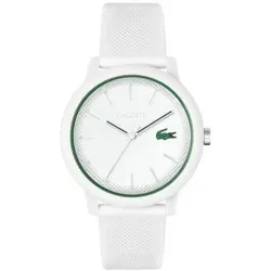 Lacoste für Herren. 2011169 Analoguhr 12.12 weiß (OSFA), Lässig, Silikon, Riemen