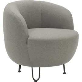 Home Affaire Sessel HOME AFFAIRE "Anjuli Lieferzeit nur 2 Wochen", grau (hellgrau), B:72cm H:72cm T:76cm, 100% Polyester, Sessel, Sessel, Runde Form, perfektes Einzelstück, Flausch oder Feinstruktur