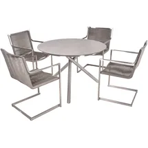 Garden Pleasure Garten-Essgruppe SIENNA 5-tlg. Grau