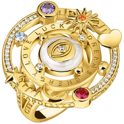 Thomas Sabo TR2445-565-7 Damenring im Kosmischen Design Goldfarben, 54/17,2