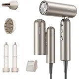 DREAME Pocket Pro Hochgeschwindigkeits Haartrockner,3faltbare Formen,300g Gewicht,110K U/min Motor, 300 Millionen negative Ionen/cm3,57°C,40s Ntc-trocknung, geräuscharm