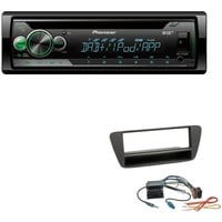 Pioneer DEH-S410DAB 1-DIN CD Digital Autoradio AUX-In USB DAB+ Spotify mit Einbauset für Audi Q3 ab 2011 schwarz