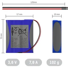 Ansmann 1S3P Akkupack 3x 18650 3,6 V 7800 mAh