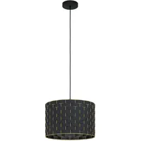 EGLO Pendelleuchte Marasales 1-flammig Ø 38 cm Schwarz-Messing