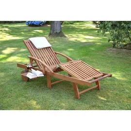 deluke ROLANDO Sonnenliege 200 x 70 x 30 cm Braun