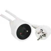 Perel Verlängerungskabel - 3 m - WEIß - 3G1.5