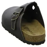 Brauner Bio Clog für den Sommer aus Obermaterialmix mit Schnalle und Weichbettung - Braun - 48