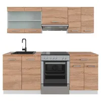 Vicco Küchenzeile R-Line 200 cm Weiß