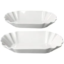 Mambocat 2er Set Fries Pommesschale oval weiß aus Porzellan 19,5x10,7cm – 24302114