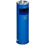 Proregal Robuster Kombiascher mit poliertem Aschereinsatz 11,6 Liter, HxBxT 66 x 20 x 20 cm Verzinkter Stahl Blau
