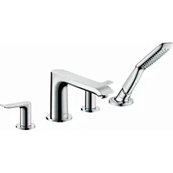hansgrohe Metris Wannen Armatur 31442000 4 Loch Wannenrand Armatur, chrom