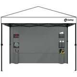 Sekey Pavillonseitenteil Multifunktionale seitenwand pavillon mit 6 Taschen, für 3 x 3 m Pavillon, 3 x 6 m Gartenpavillon, 3 x 9 m Partyzelt grau