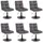Home Deluxe Barhocker ACE Samt Hellgrau 6er Set
