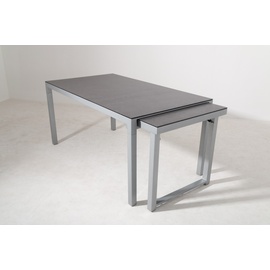 Gardissimo Faro Keramik Ausziehtisch Gartentisch 160-260x90cm silber
