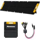 100 Watt Tragbares Solarpanel für Camping & Tragbare Powerstation, Faltbare Solarpanel 100W mit 6-in-1-Solar-Ladungskabel, 19V-Monokristallin-Solarmodul (100W)