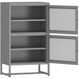 [en.casa] Büroschrank Sund Metall 102x60x40 cm Grau