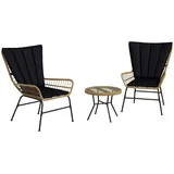 Outsunny Gartenmöbel-Set mit 2 Stühlen