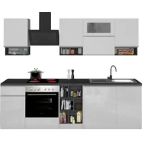 kochstation Küchenzeile »KS-Sole«, Breite 256 cm, mit Geschirr-Abtropfschrank, ohne E-Geräte weiß