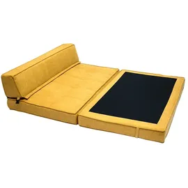 miliboo Schlafcouch Polyester 2-Sitzer Senfgelb