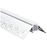 Energmix 2 Meter LED Eckprofil unterputz Schiene Kanal System für indirekte beleuchtung LED-Streifen Profil R