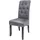 Riess-Ambiente Stuhl CASA - grau Samt mit Zierknöpfen Massivholzbeine Esszimmer modern