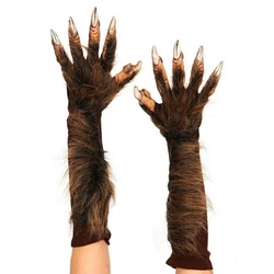 Zagone Studios Kostüm Werwolfhände, Beeindruckendes Zubehör für Euer Werwolf Kostüm braun
