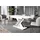 altdecor Esstisch 80 x 75 x 140 cm weiß